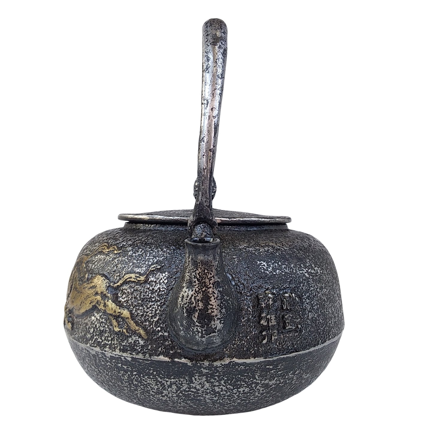 Original iron kettle -Mt.Fuji and horse, Size 10-