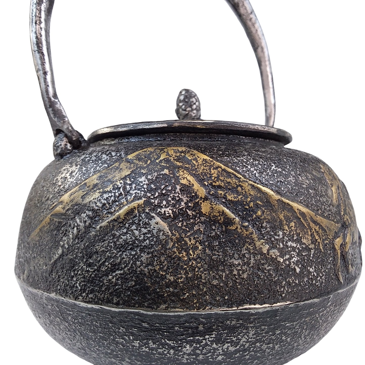 Original iron kettle -Mt.Fuji and horse, Size 10-