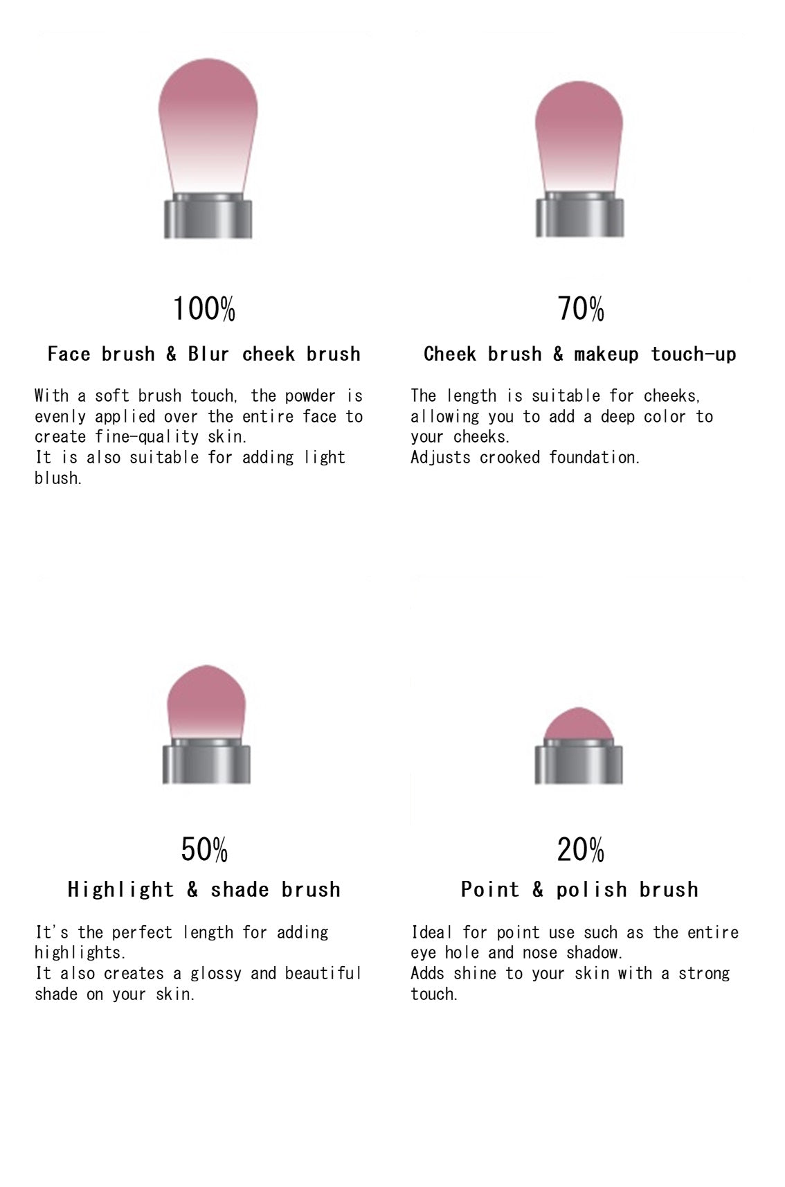 Kumano Fude Makie type makeup brash (Peony and butterflies) -Made in Japan-