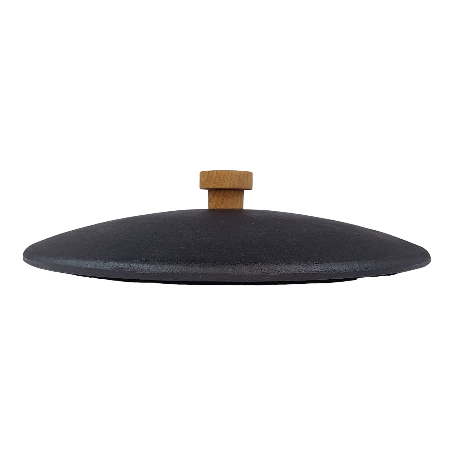 Iron lid with wooden knob for use with frying pans and pots from Japan