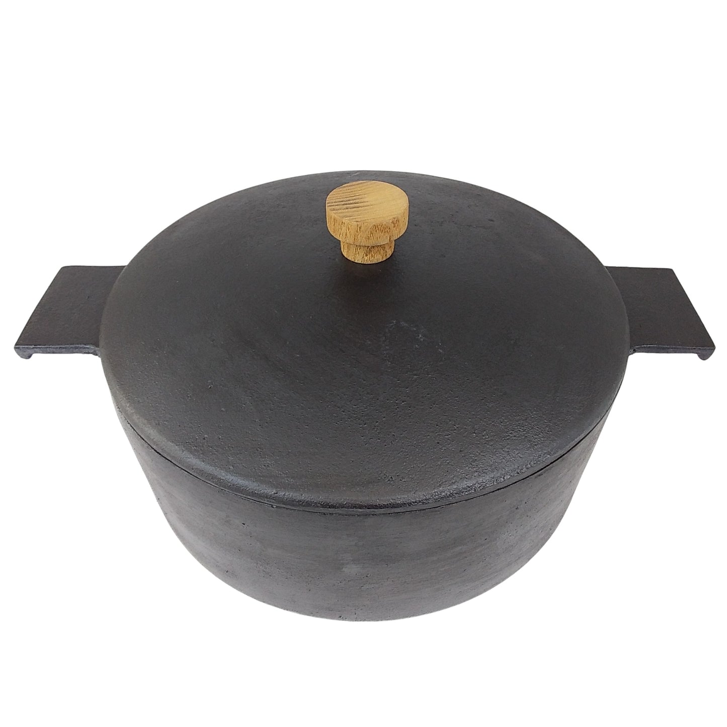 Iron lid with wooden knob for use with frying pans and pots from Japan