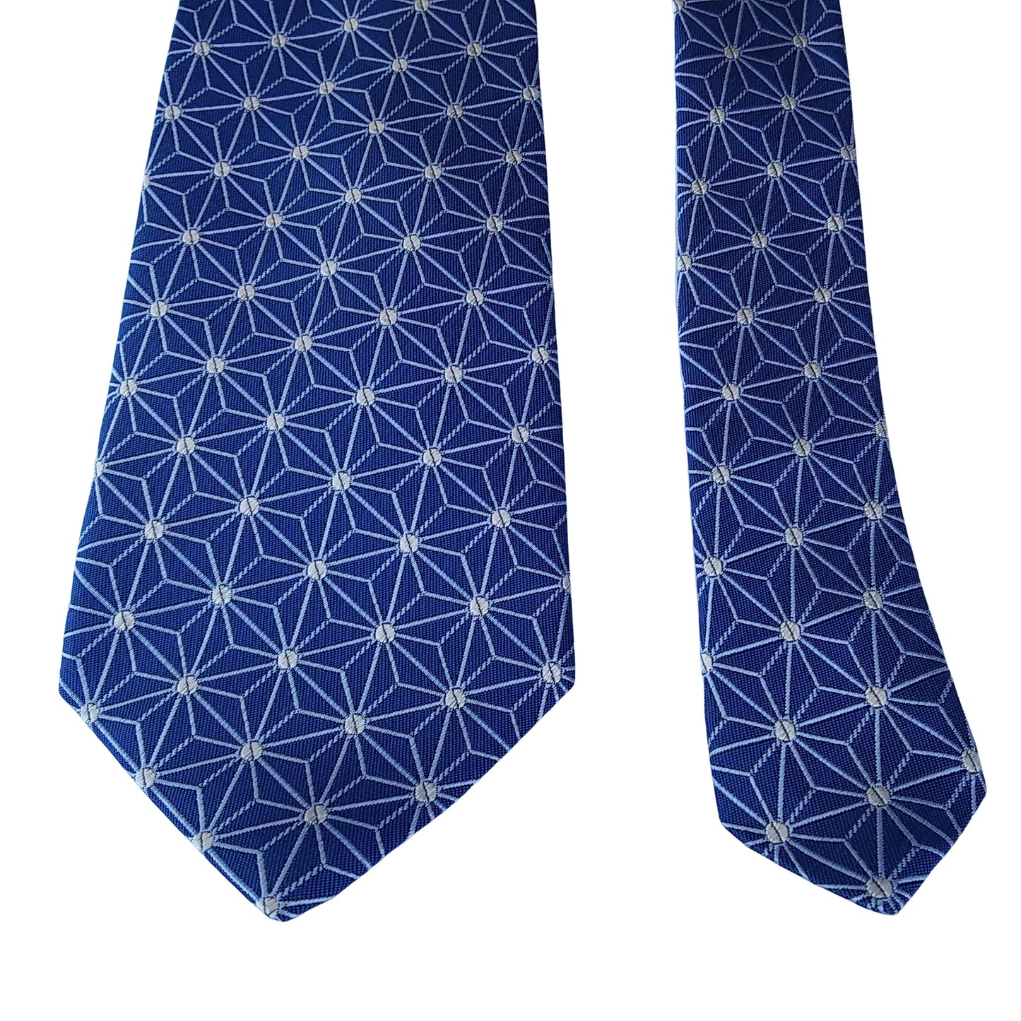 Kyoto Nishijin-ori tie(Asanoha) -Blue navy-