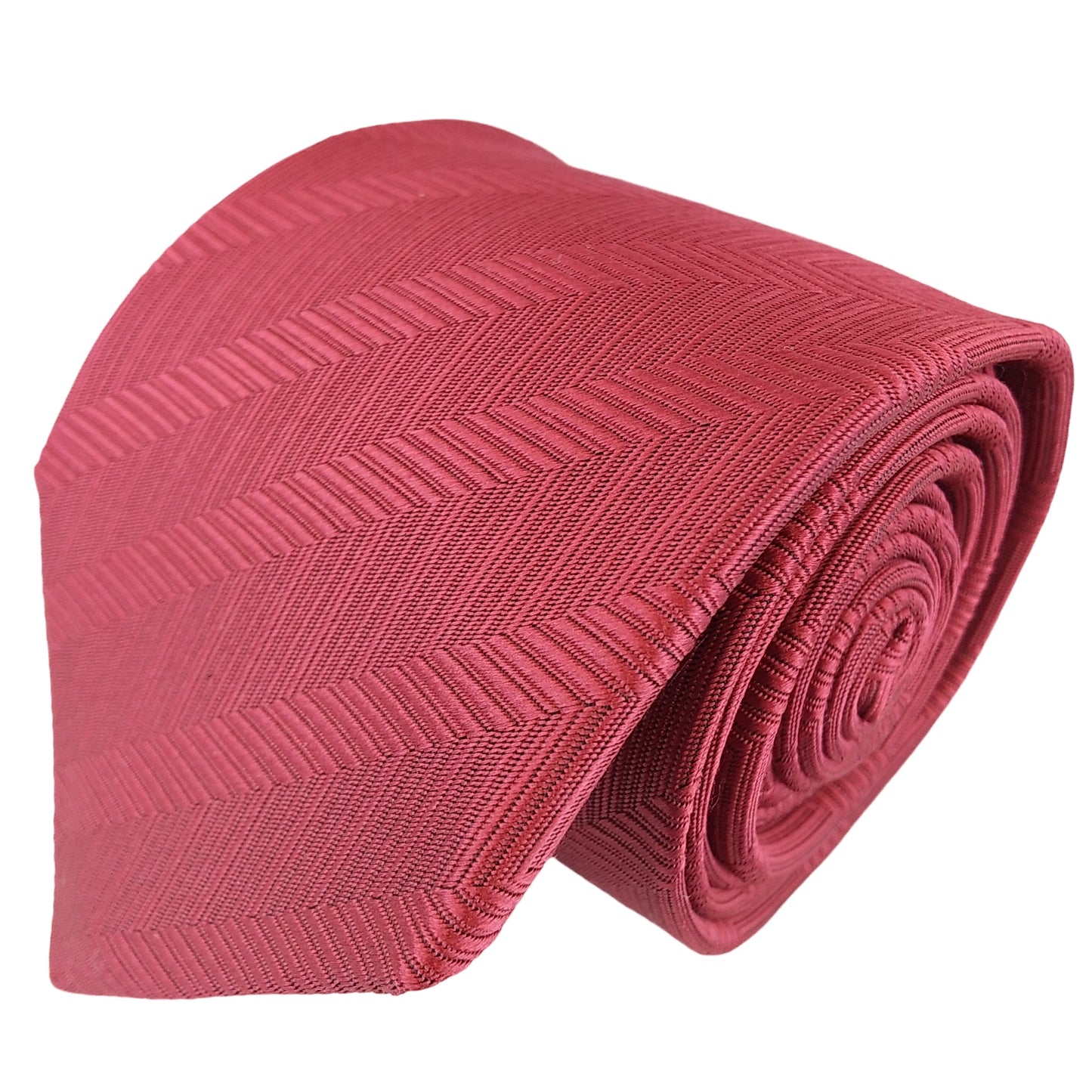 Kyoto Nishijin-ori tie(Herring bone) -Red-