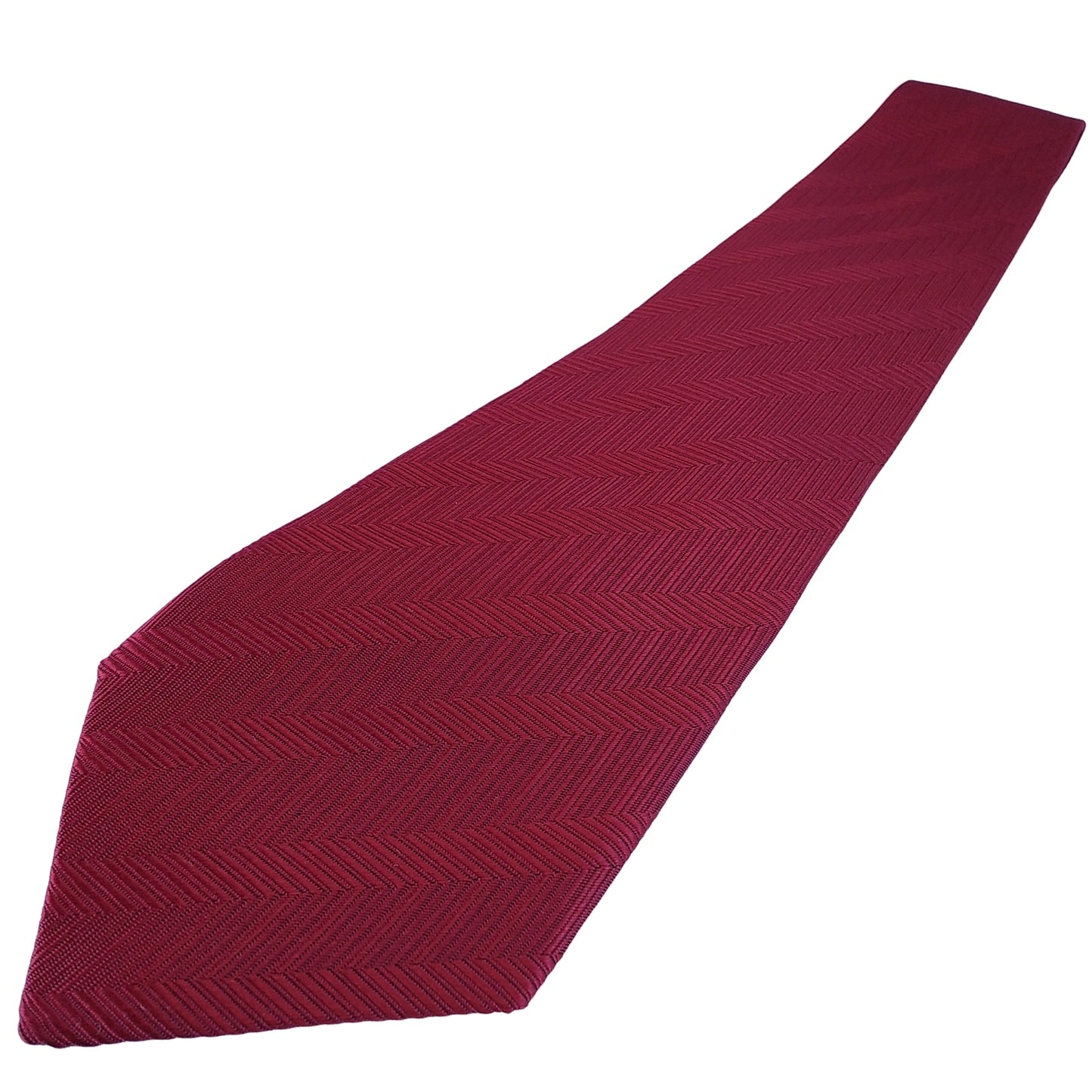 Kyoto Nishijin-ori tie(Herring bone) -Red-