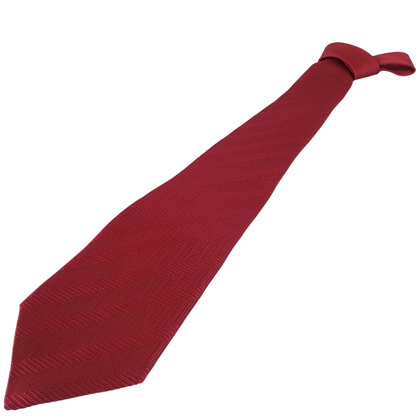Kyoto Nishijin-ori tie(Herring bone) -Red-