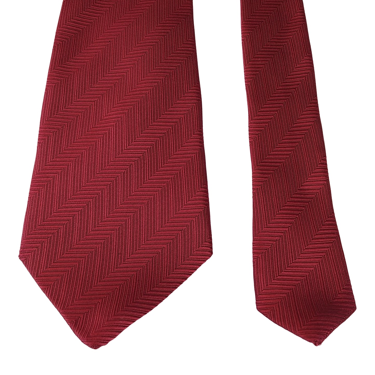 Kyoto Nishijin-ori tie(Herring bone) -Red-
