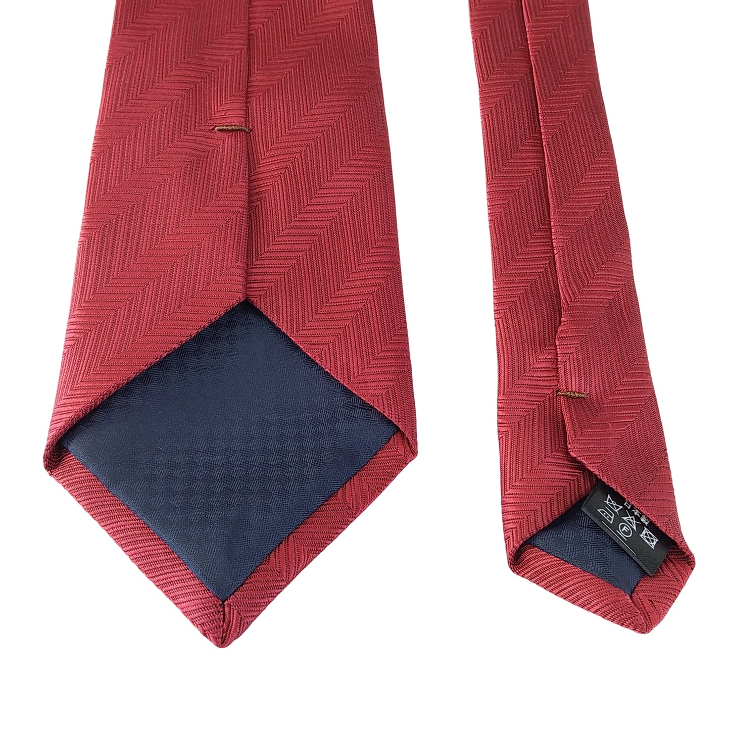 Kyoto Nishijin-ori tie(Herring bone) -Red-