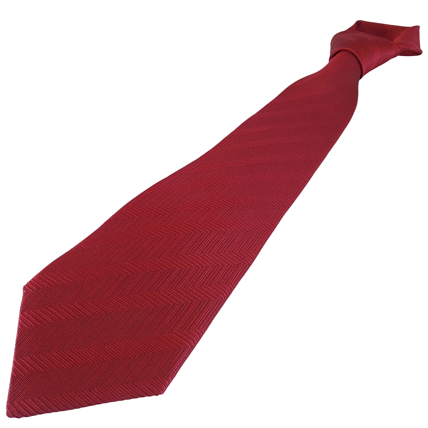 Kyoto Nishijin-ori tie(Herring bone) -Red-