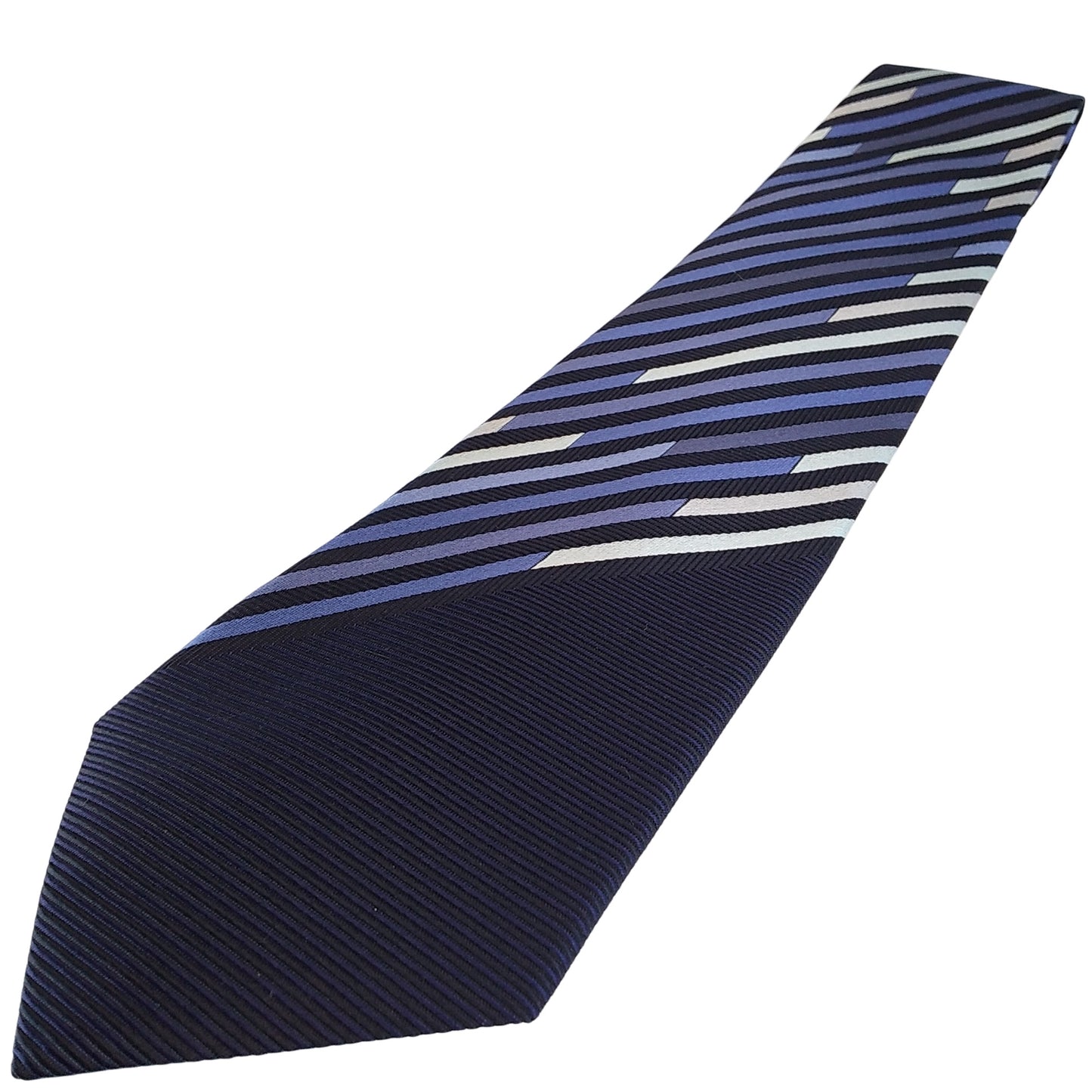 Kyoto Nishijin-ori tie(Panel pattern) -Navy & Blue-