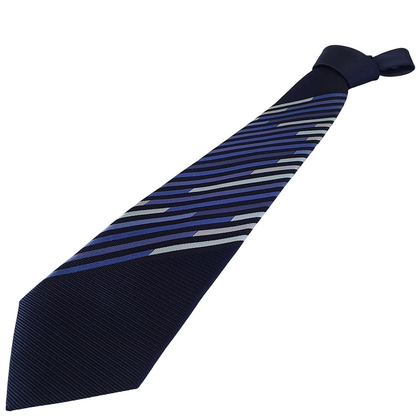 Kyoto Nishijin-ori tie(Panel pattern) -Navy & Blue-