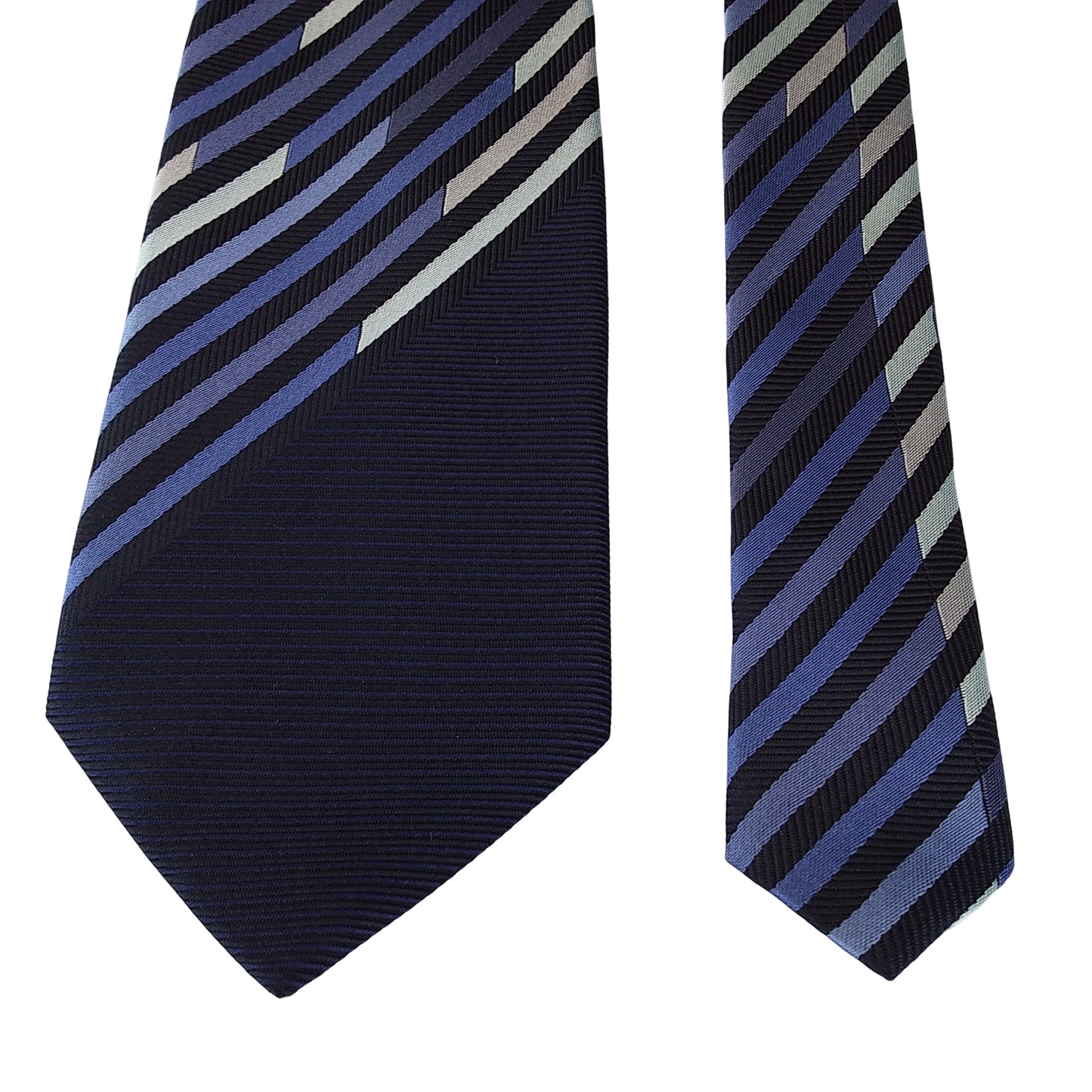 Kyoto Nishijin-ori tie(Panel pattern) -Navy & Blue-