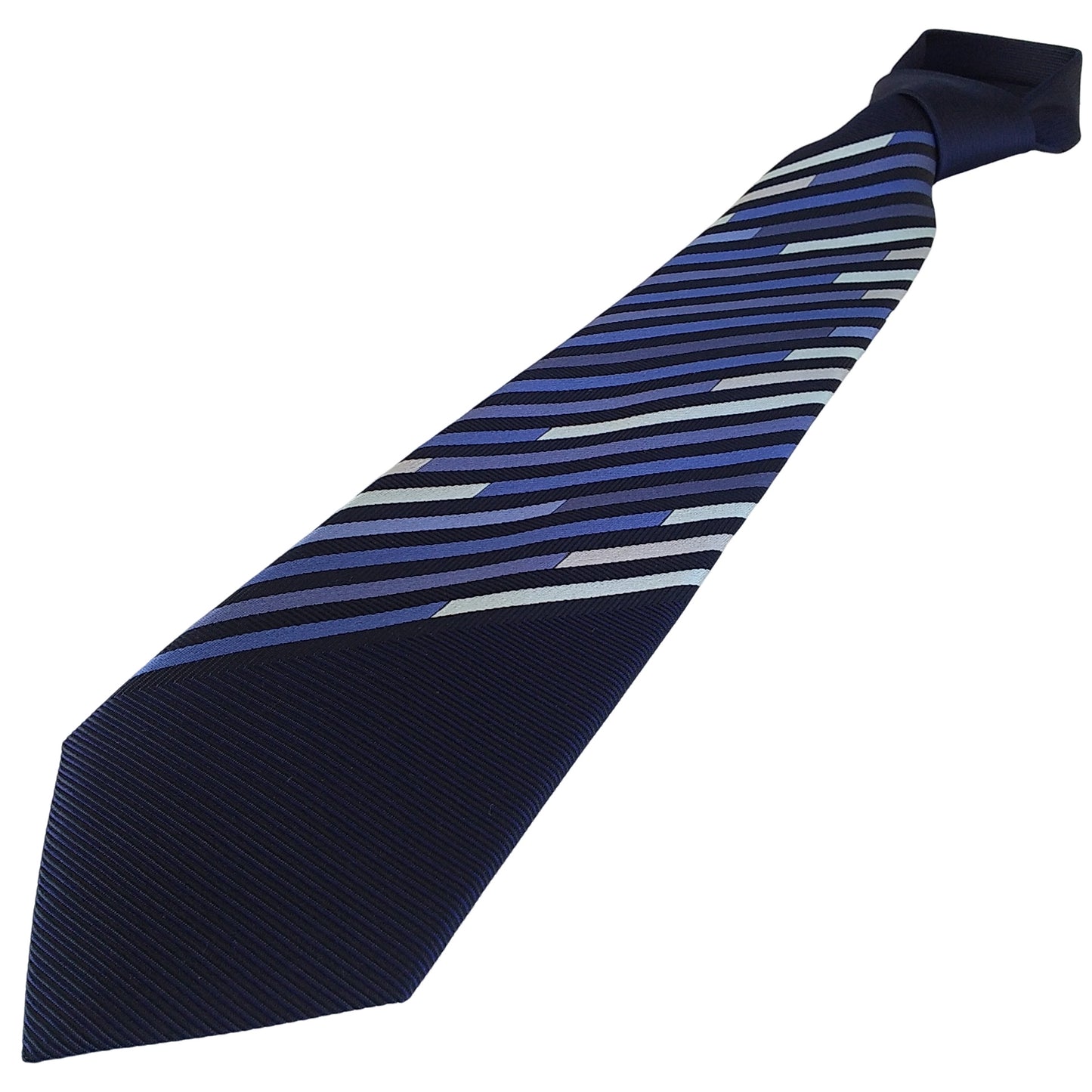 Kyoto Nishijin-ori tie(Panel pattern) -Navy & Blue-