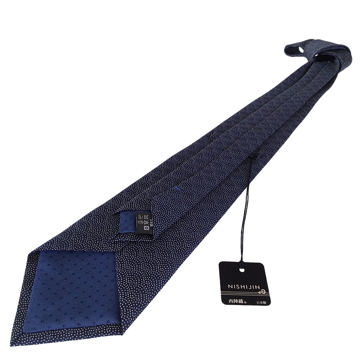 Kyoto Nishijin-ori tie(Handpaint tie Sakura) -Navy & White-