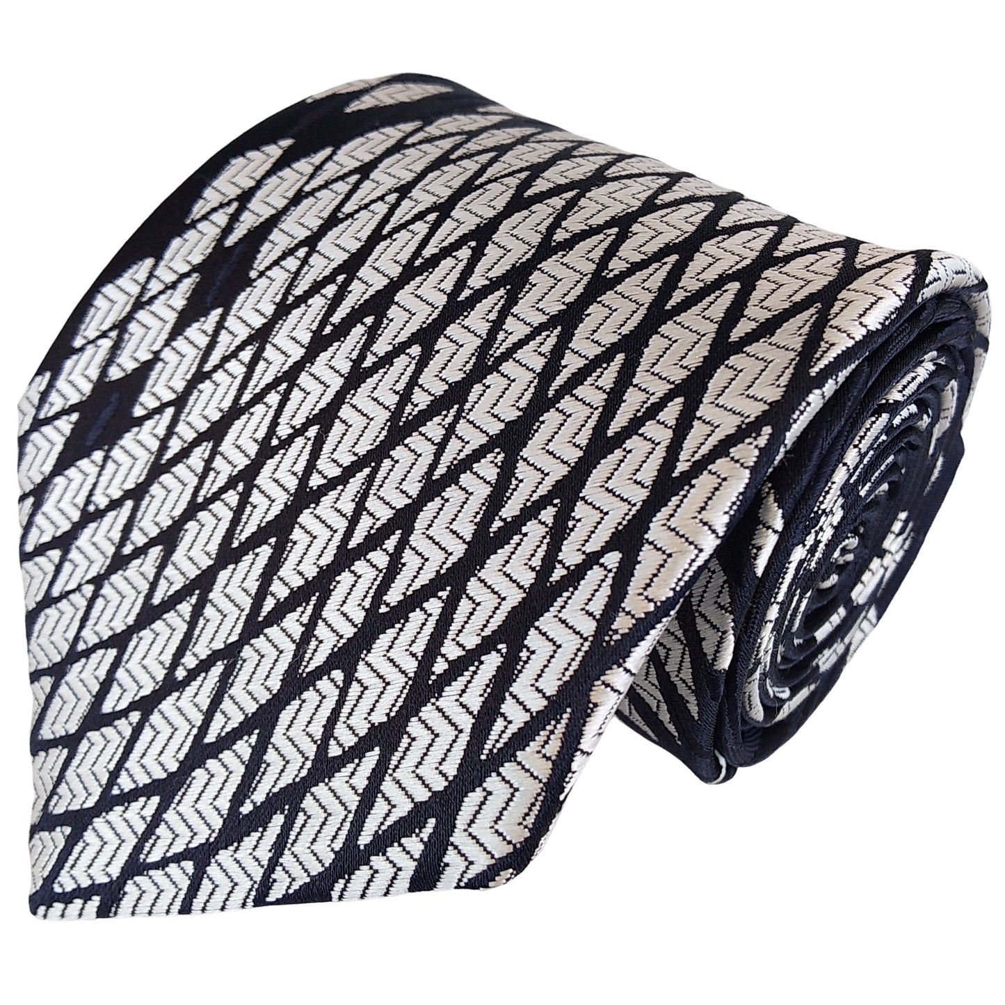 Kyoto Nishijin-ori tie(Suiryu) -Black & White-