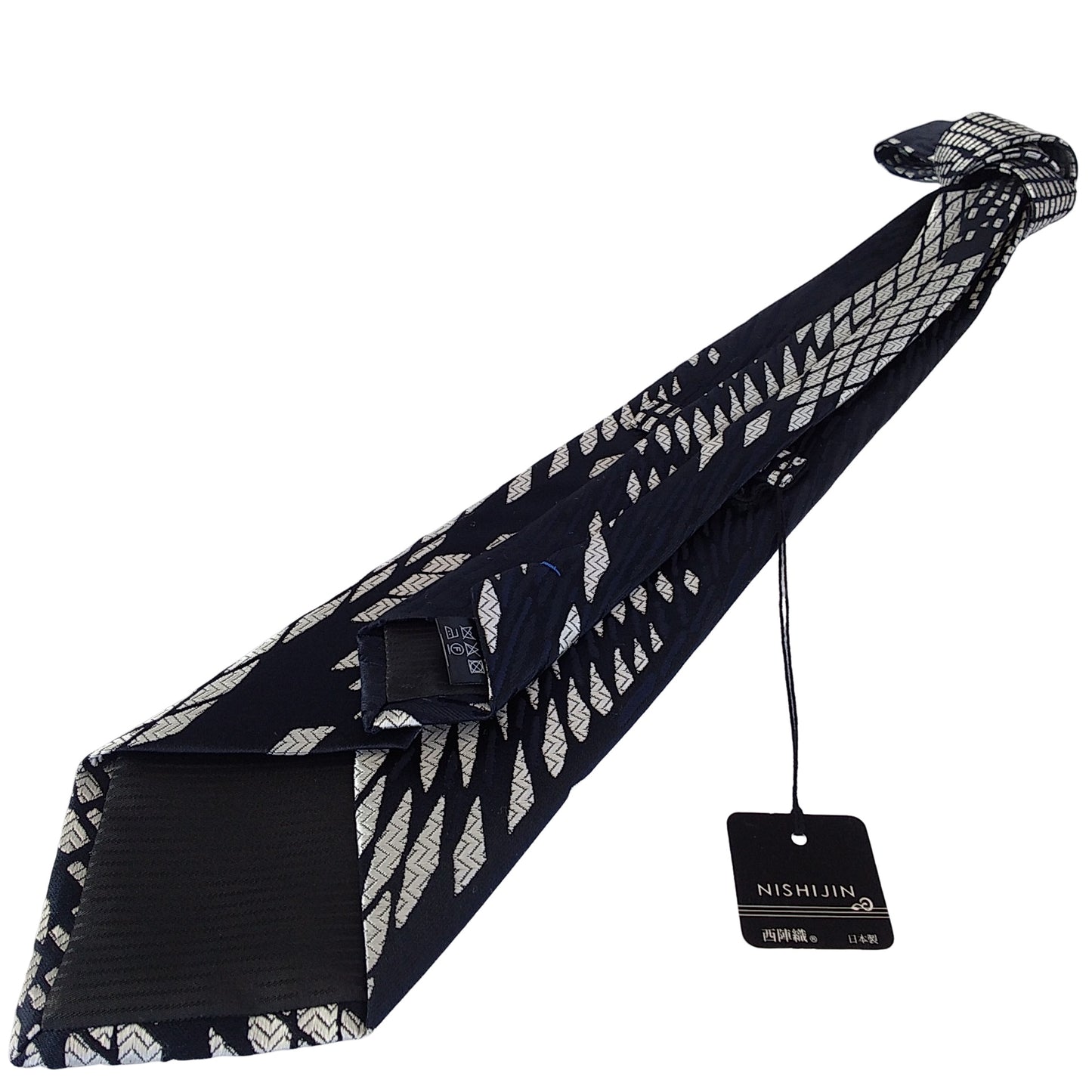 Kyoto Nishijin-ori tie(Suiryu) -Black & White-