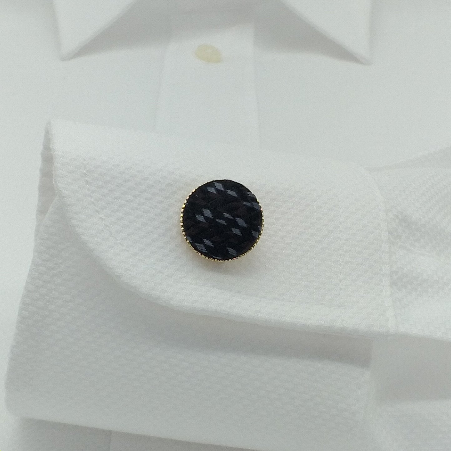 Kyoto Nishijin-ori original cufflinks -Flux- (black) Award-winning products