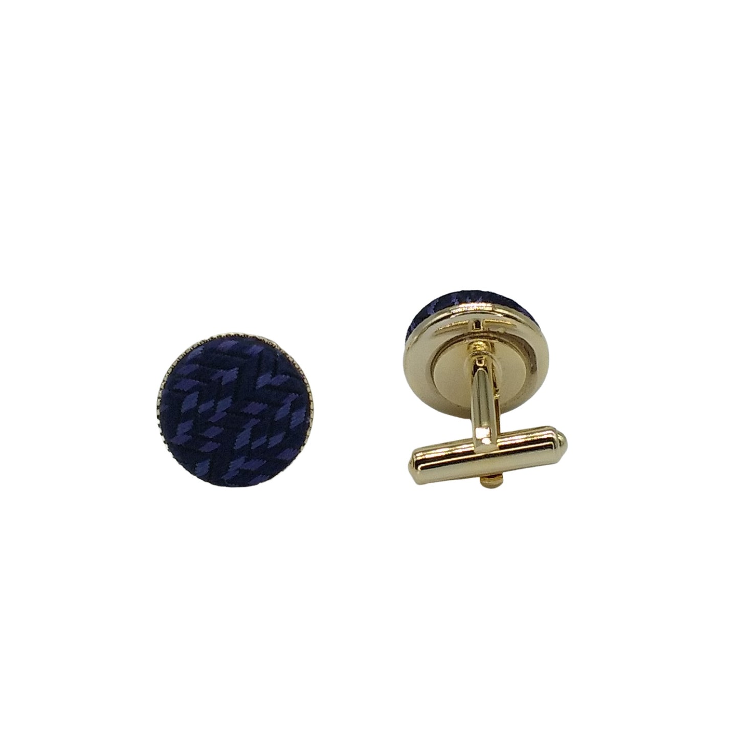 Kyoto Nishijin-ori original cufflinks -Flux- (navy) Award-winning products