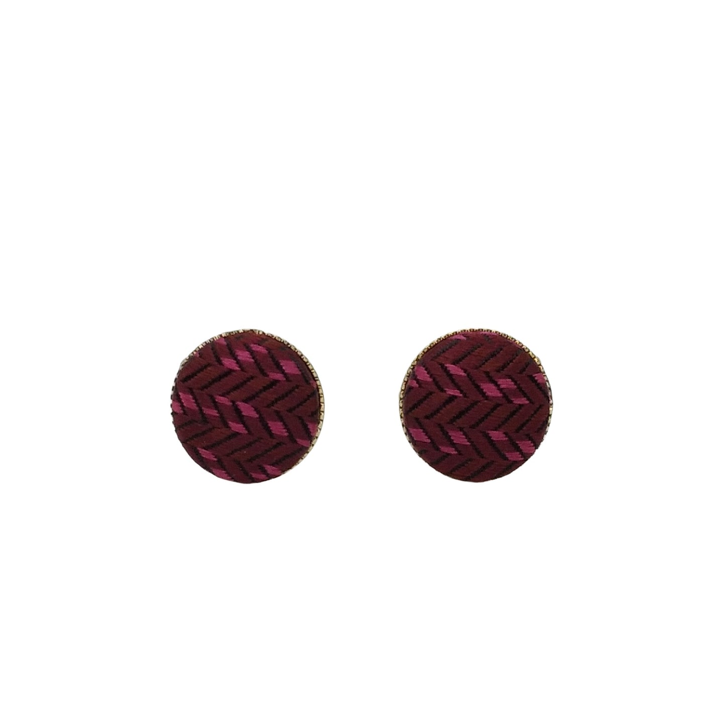 Kyoto Nishijin-ori original cufflinks -Flux- (red) Award-winning products