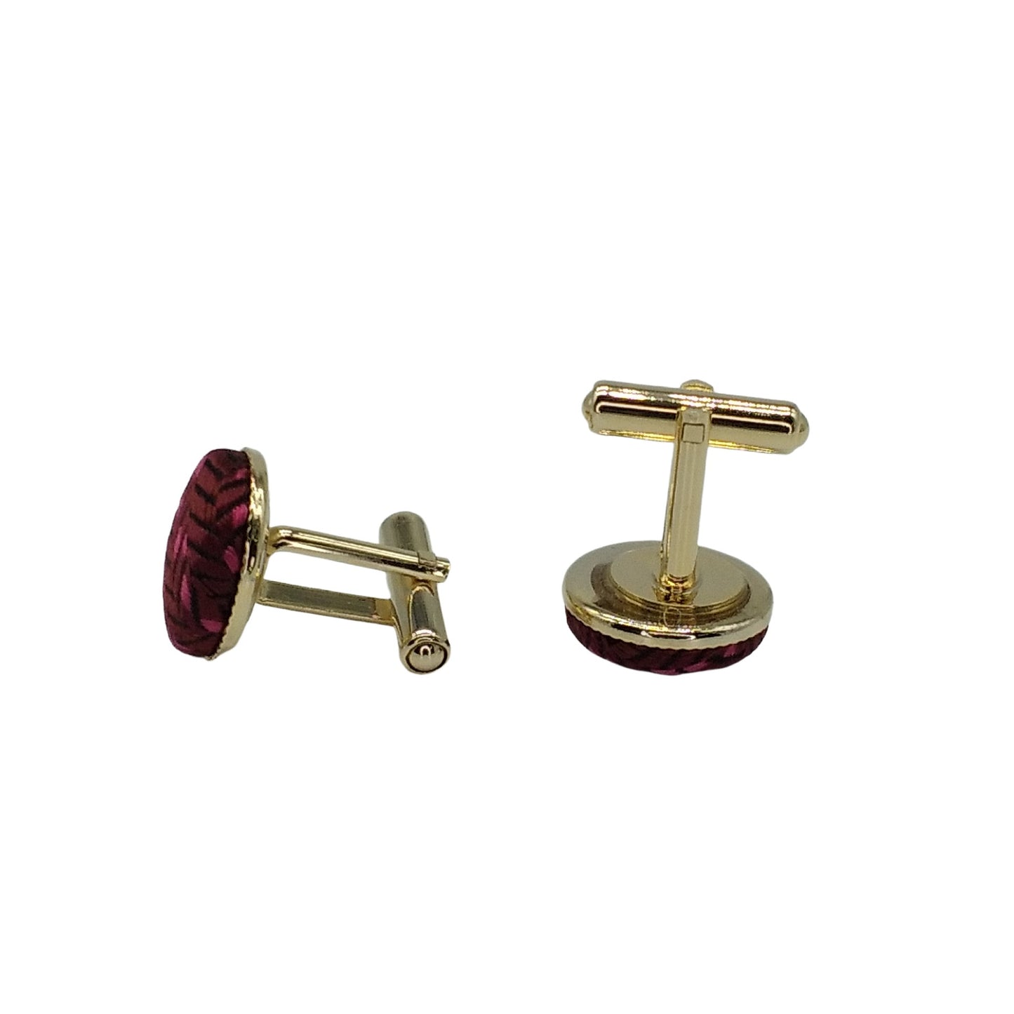 Kyoto Nishijin-ori original cufflinks -Flux- (red) Award-winning products