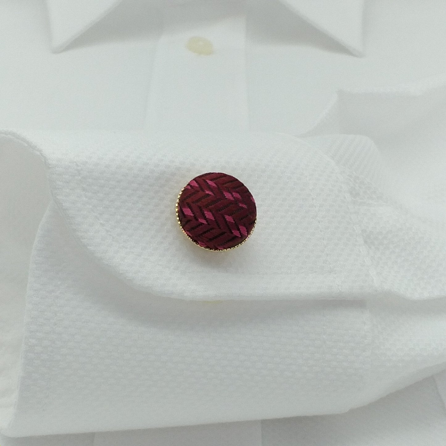 Kyoto Nishijin-ori original cufflinks -Flux- (red) Award-winning products