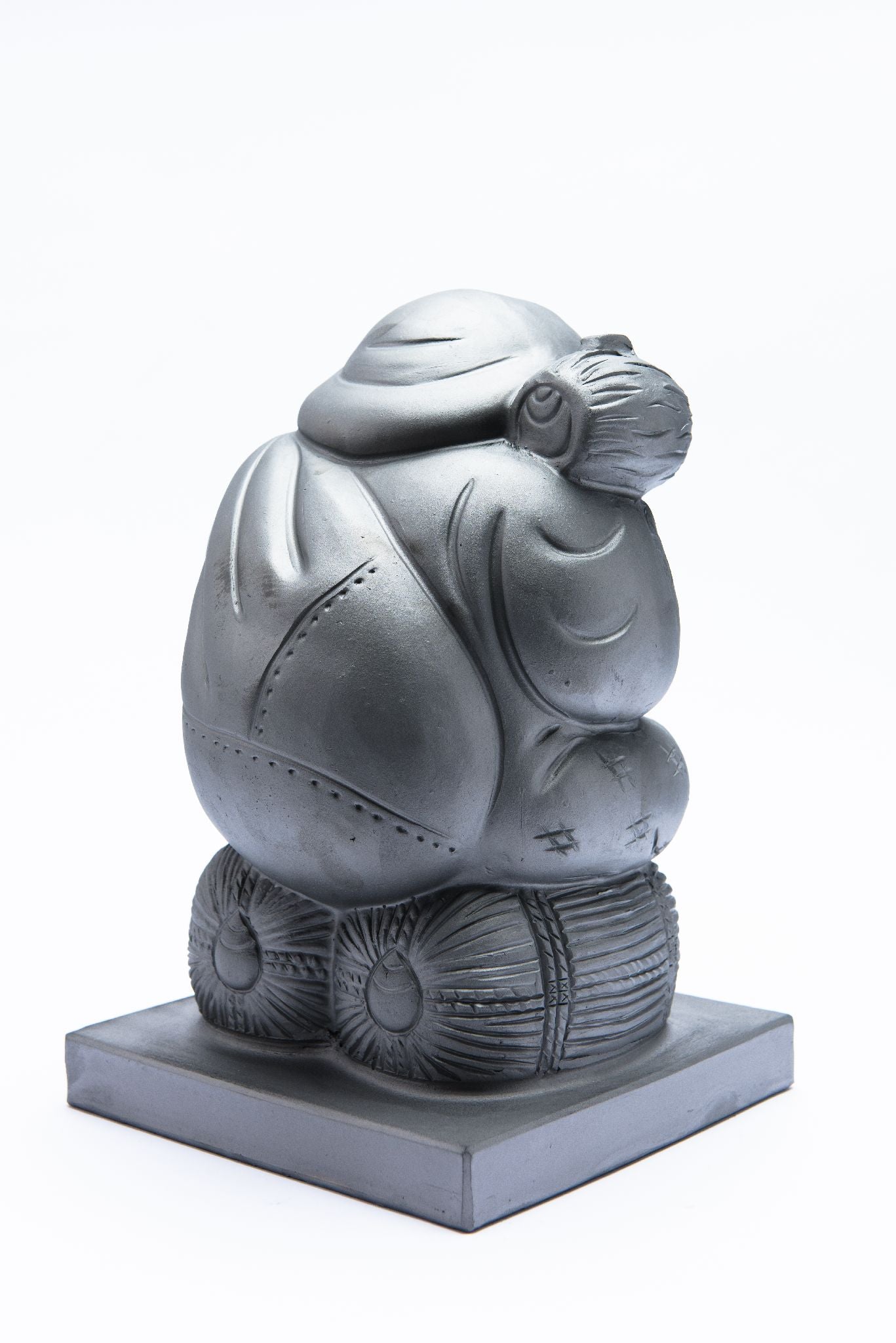 Japanese lucky god figure(Daikokuten) -Made of the ceramic-