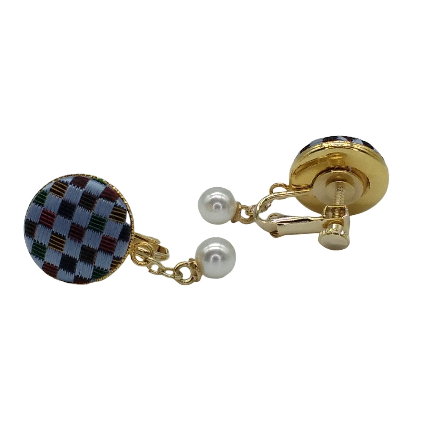 Kyoto Nishijin-ori ear accessories (sky blue)