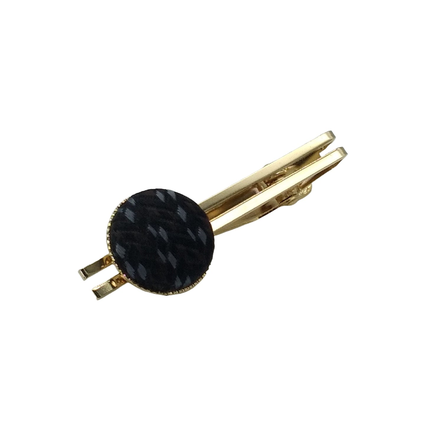 Kyoto Nishijin-ori original necktie pin -Flux- (black) Award-winning products