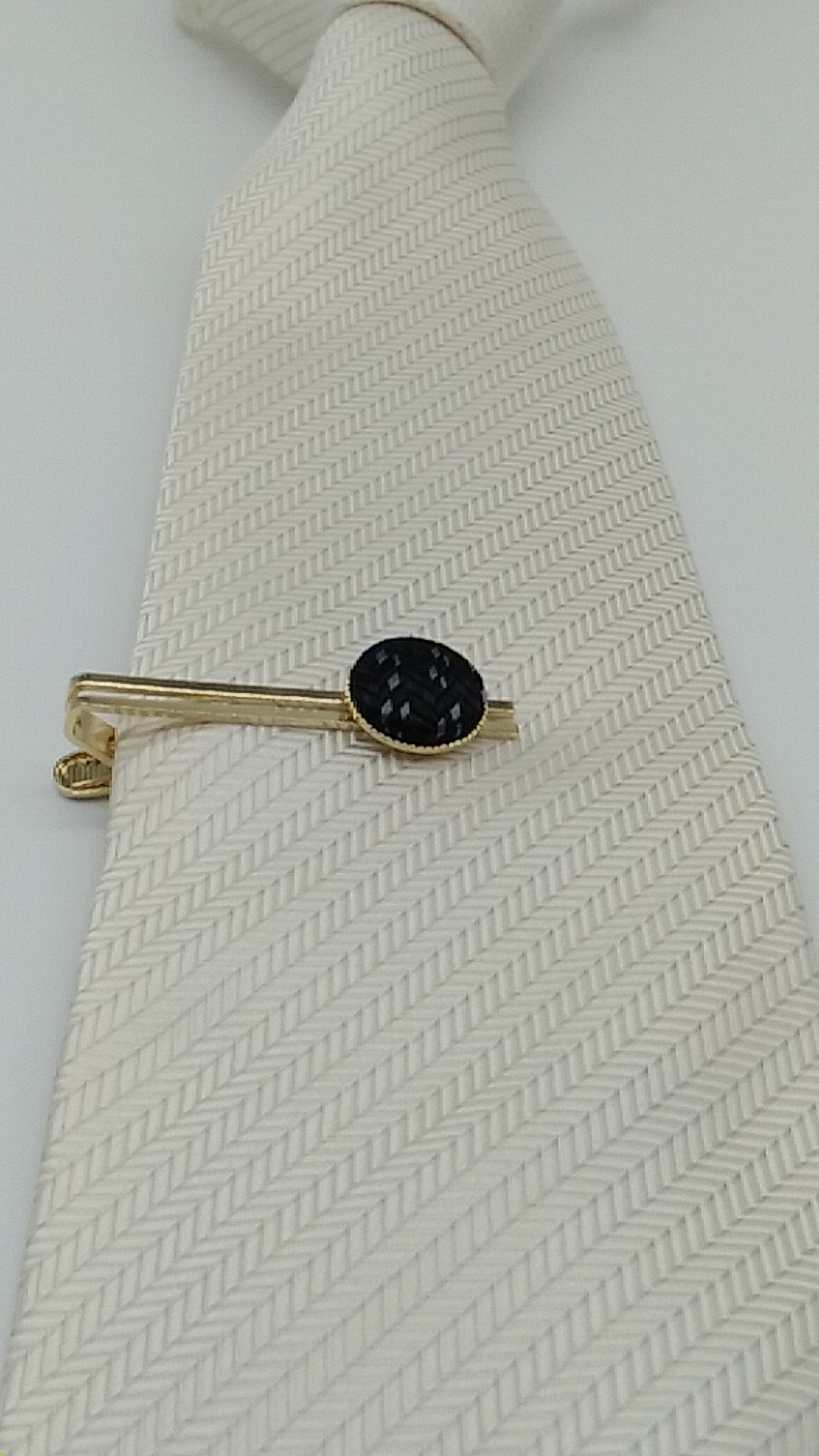 Kyoto Nishijin-ori original necktie pin -Flux- (black) Award-winning products