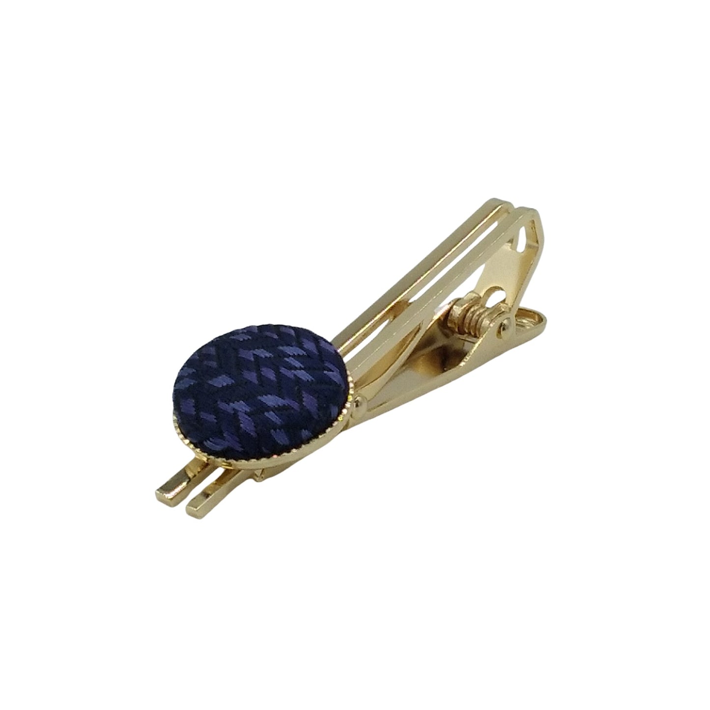 Kyoto Nishijin-ori original necktie pin -Flux- (navy) Award-winning products