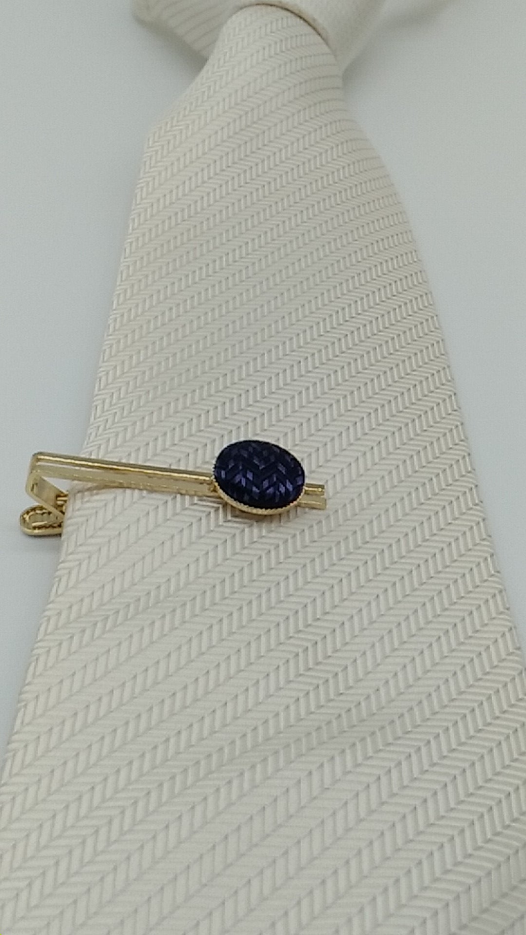 Kyoto Nishijin-ori original necktie pin -Flux- (navy) Award-winning products