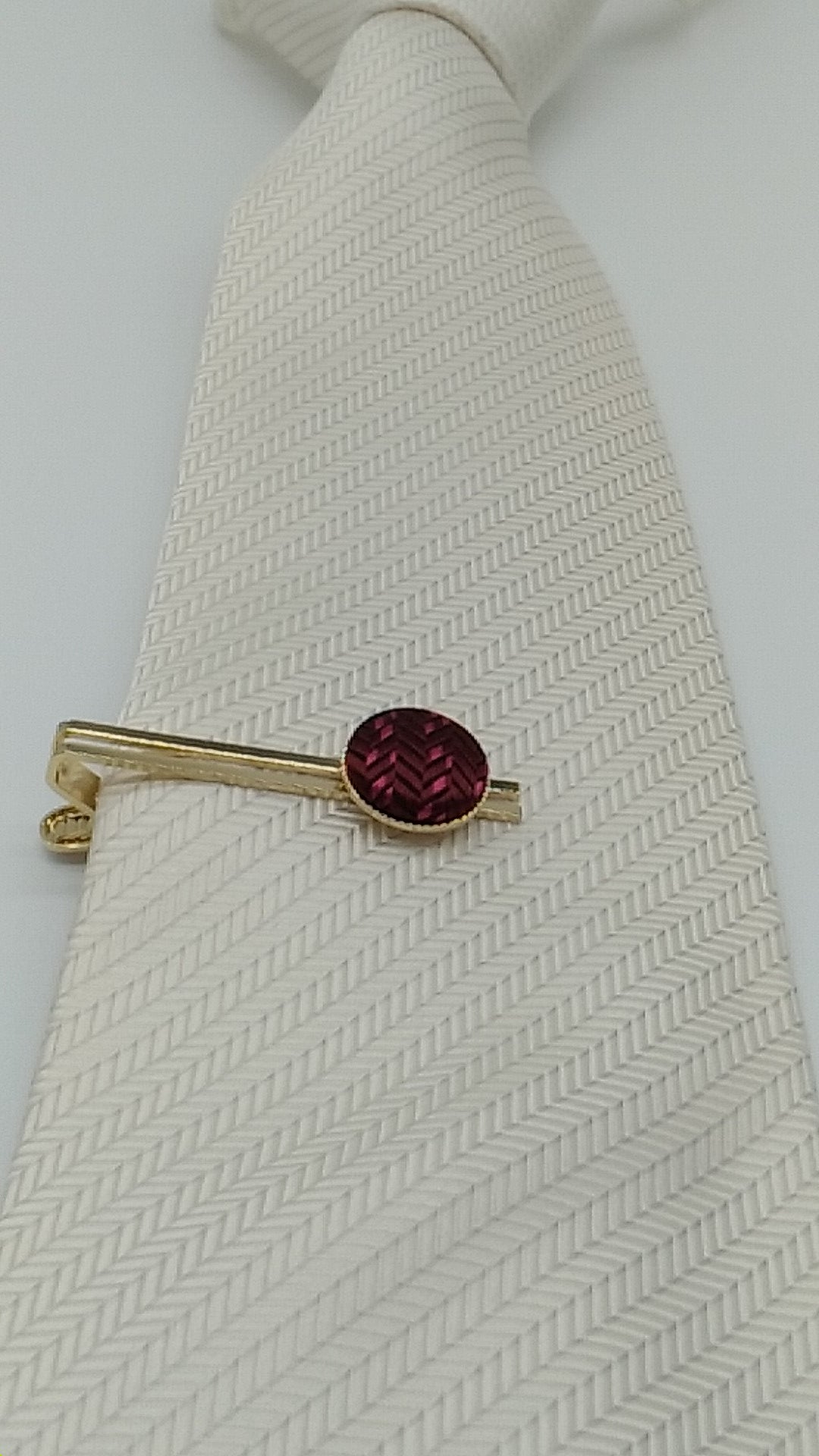 Kyoto Nishijin-ori original necktie pin -Flux- (red) Award-winning products