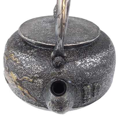 Original iron kettle -Mt.Fuji and horse, Size 10-