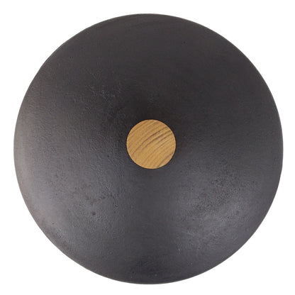 Iron lid with wooden knob for use with frying pans and pots from Japan