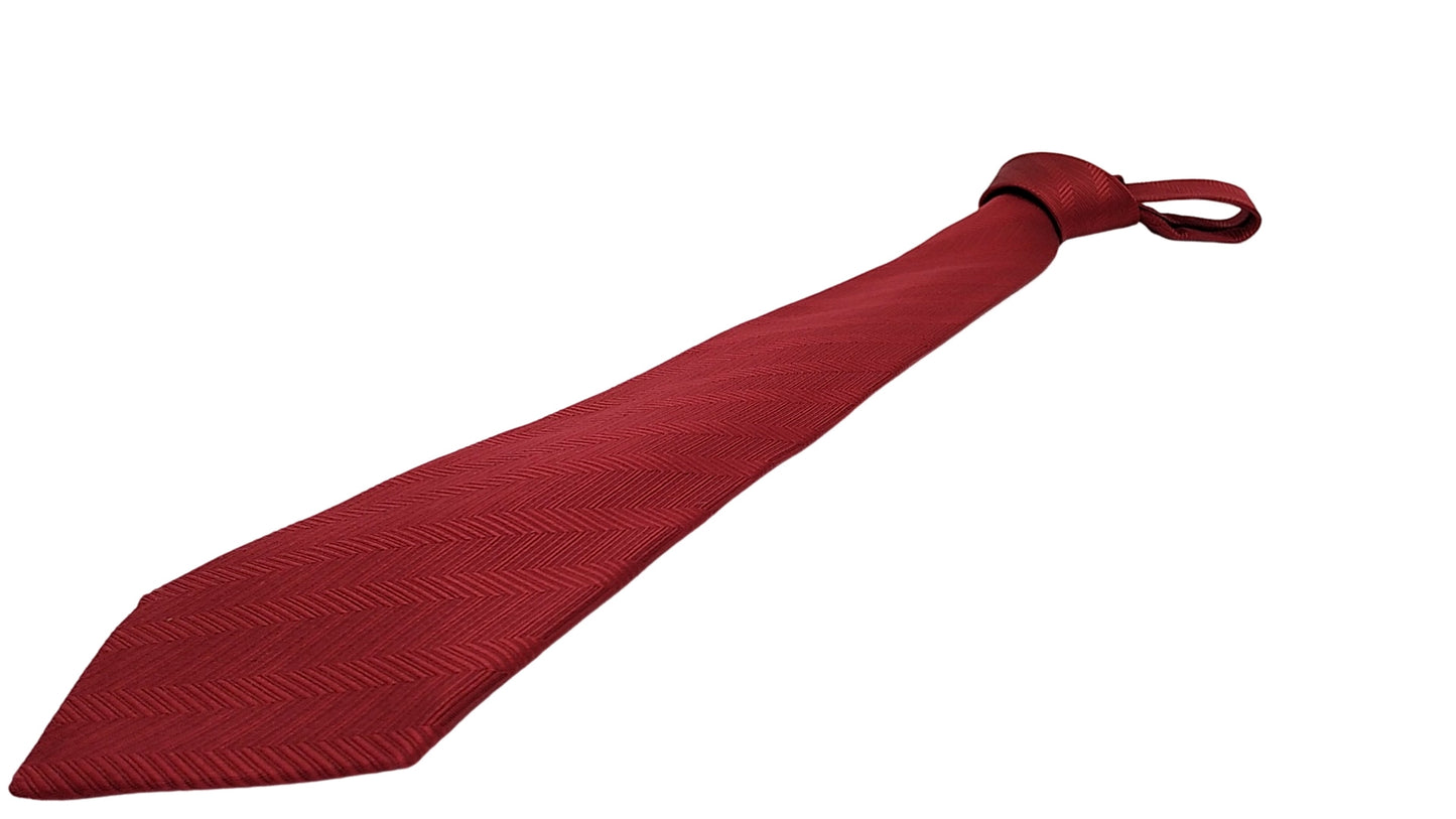Kyoto Nishijin-ori tie(Herring bone) -Red-