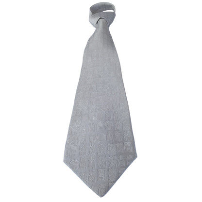 Kyoto Nishijin-ori tie(Kanji "Kotobuki" -congratulations- ) -White & White-