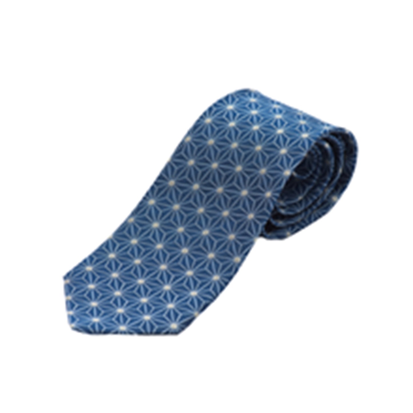 Kyoto Nishijin-ori tie(Asanoha) -Blue navy-