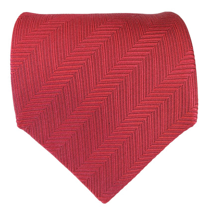 Kyoto Nishijin-ori tie(Herring bone) -Red-