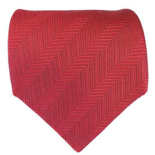 Kyoto Nishijin-ori tie(Herring bone) -Red-