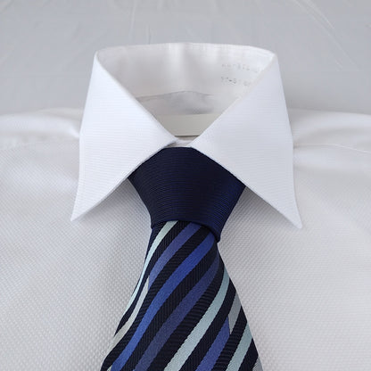 Kyoto Nishijin-ori tie(Panel pattern) -Navy & Blue-