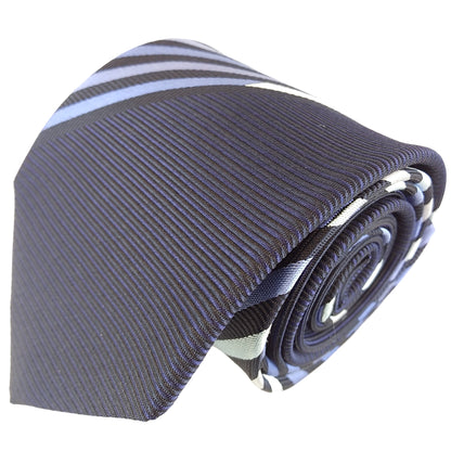 Kyoto Nishijin-ori tie(Panel pattern) -Navy & Blue-