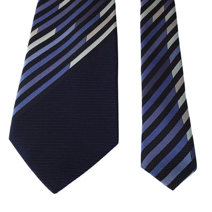 Kyoto Nishijin-ori tie(Panel pattern) -Navy & Blue-