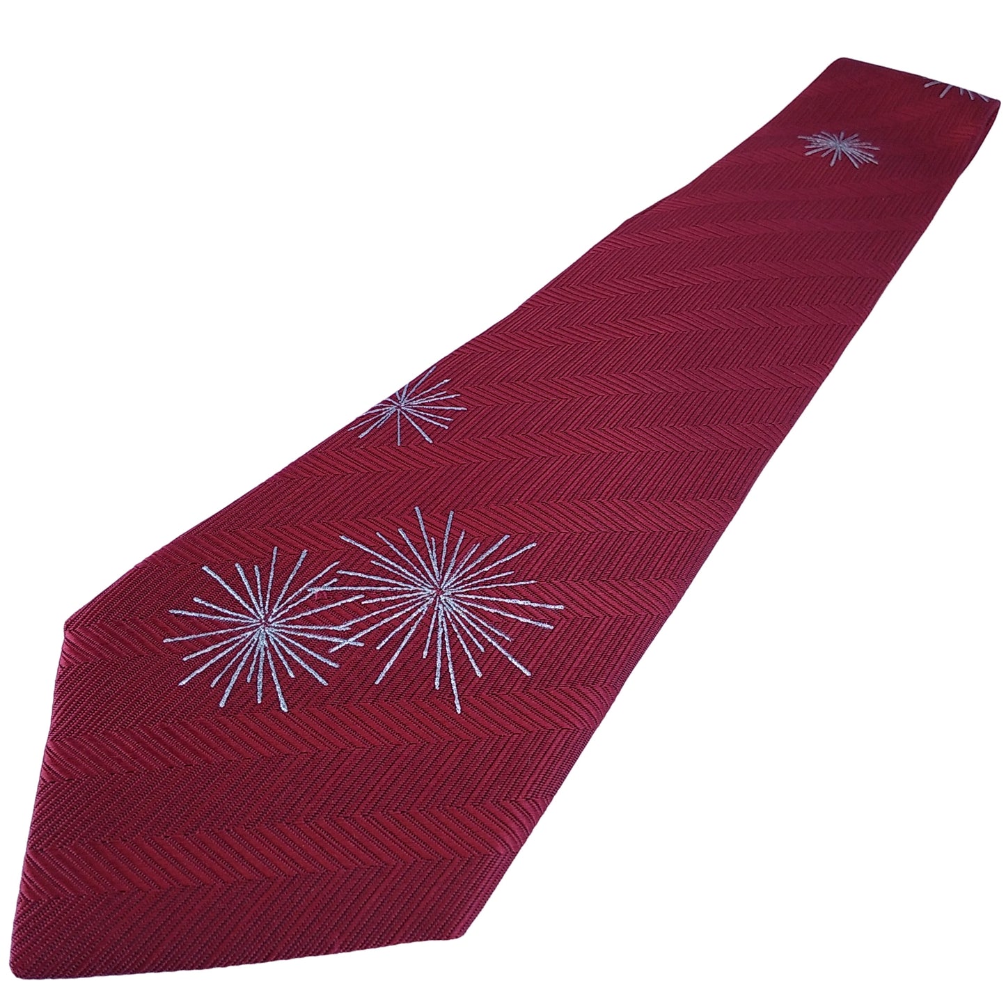 Kyoto Nishijin-ori tie(Gold colored handpaint tie Star) -Red-