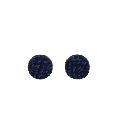 Kyoto Nishijin-ori original cufflinks -Flux- (navy)   Award-winning products