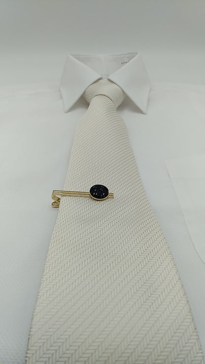 Kyoto Nishijin-ori original necktie pin -Flux- (black)   Award-winning products