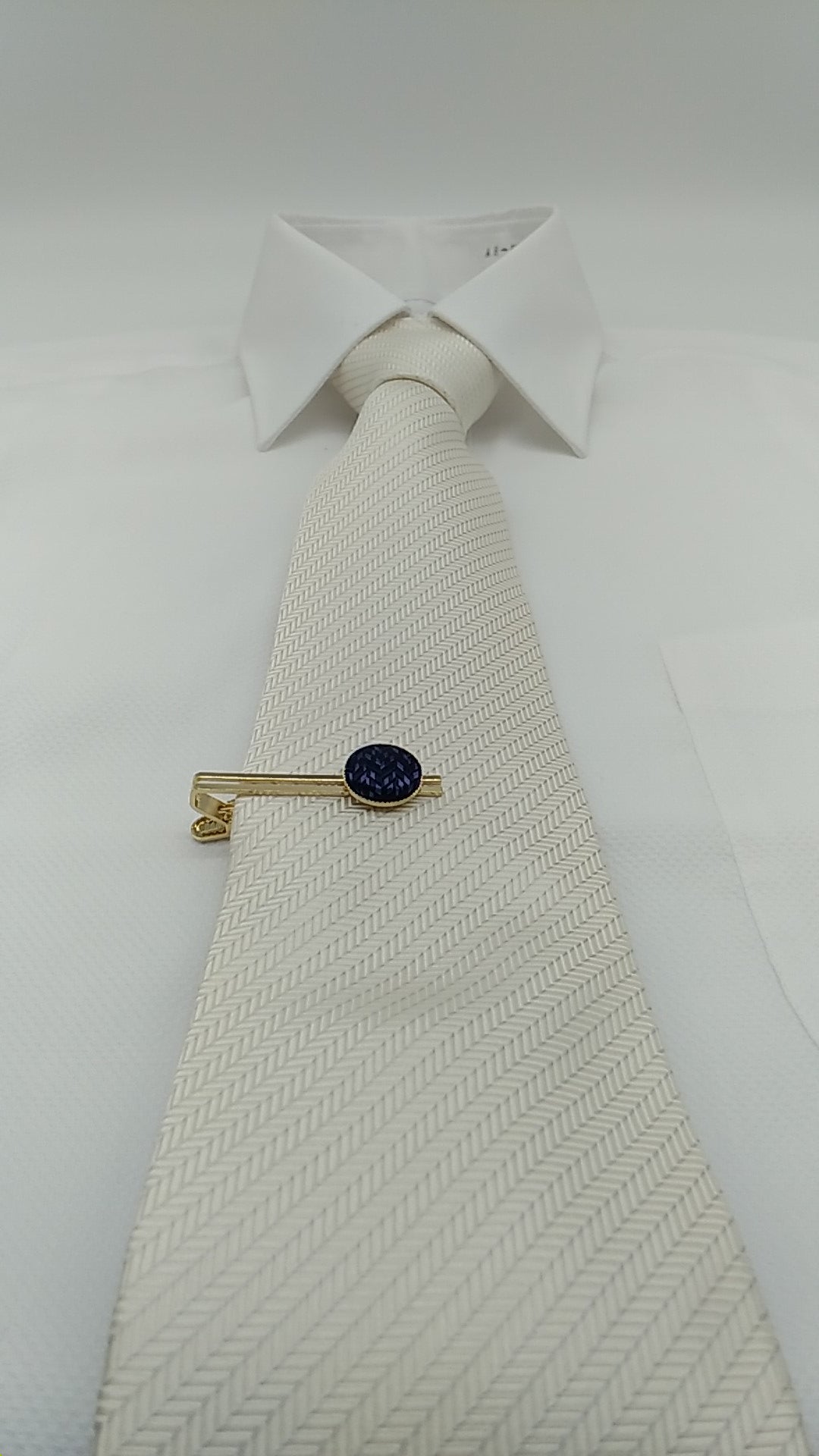 Kyoto Nishijin-ori original necktie pin -Flux- (navy)   Award-winning products