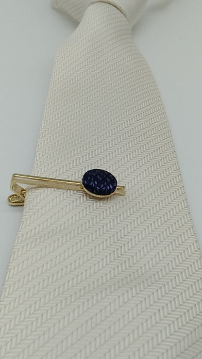 Kyoto Nishijin-ori original necktie pin -Flux- (navy)   Award-winning products